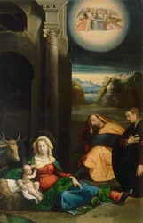 Virgen del Reposo con retrato de Lionello, en la Pinacoteca Nazionale de Ferrara